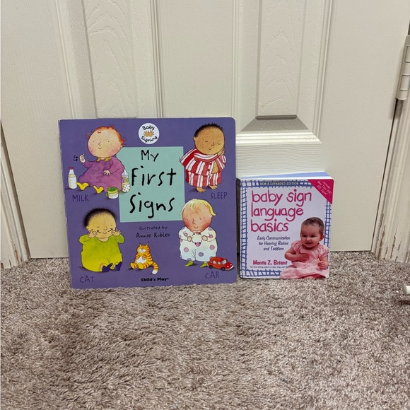 Baby sign language bundle my first signs board book parent education set EUC - Picture 2 of 7